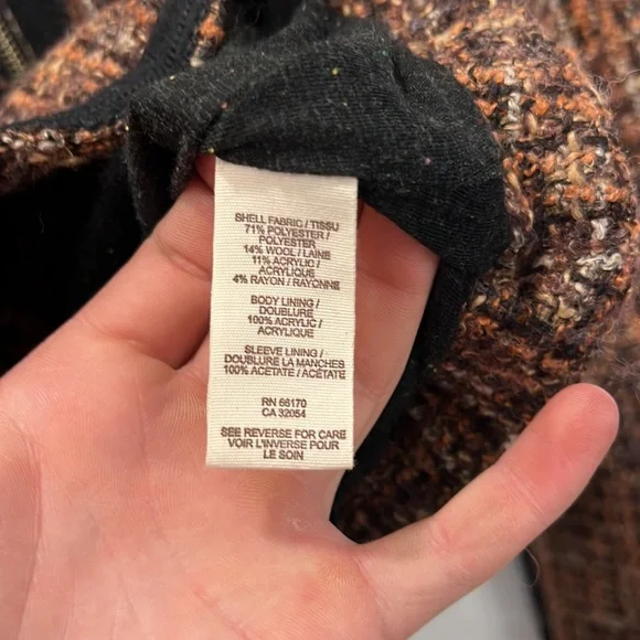 FREE PEOPLE Women's Coco Tweed Jacket Size 4 - Picture 8 of 9